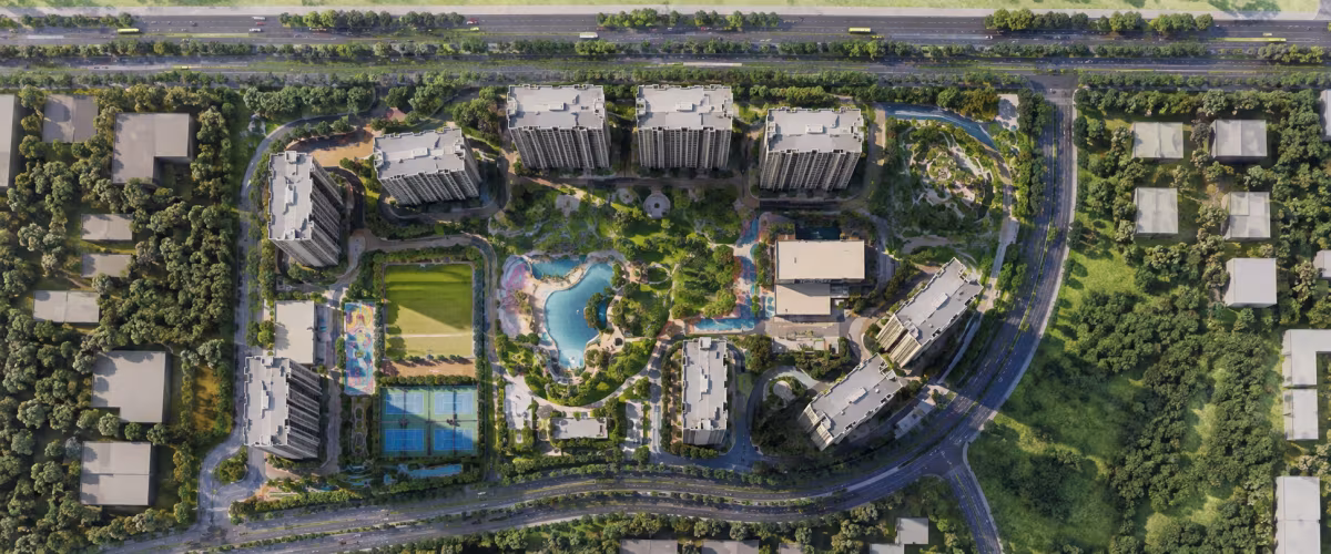 Max Estates Aurelia master plan and tower layout