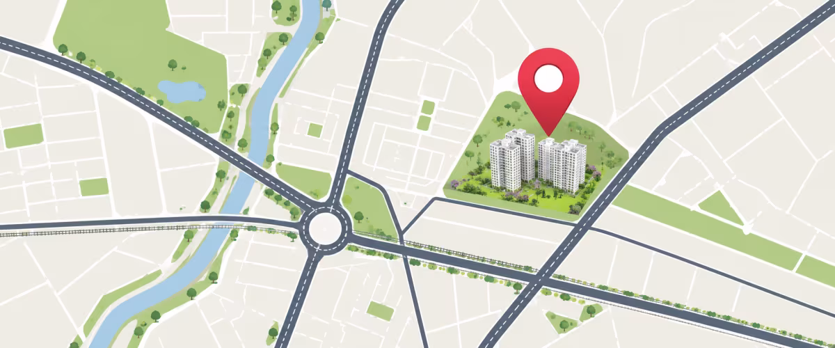 Map showing the location of Signature Global Park Vistas in Greater Noida West, Noida