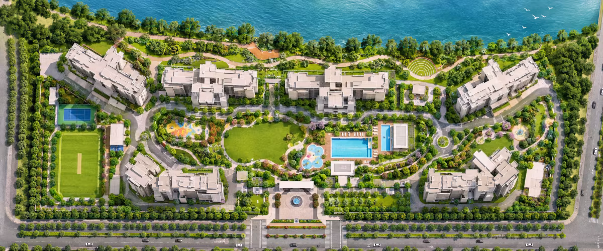 Godrej Riverine master plan and tower layout