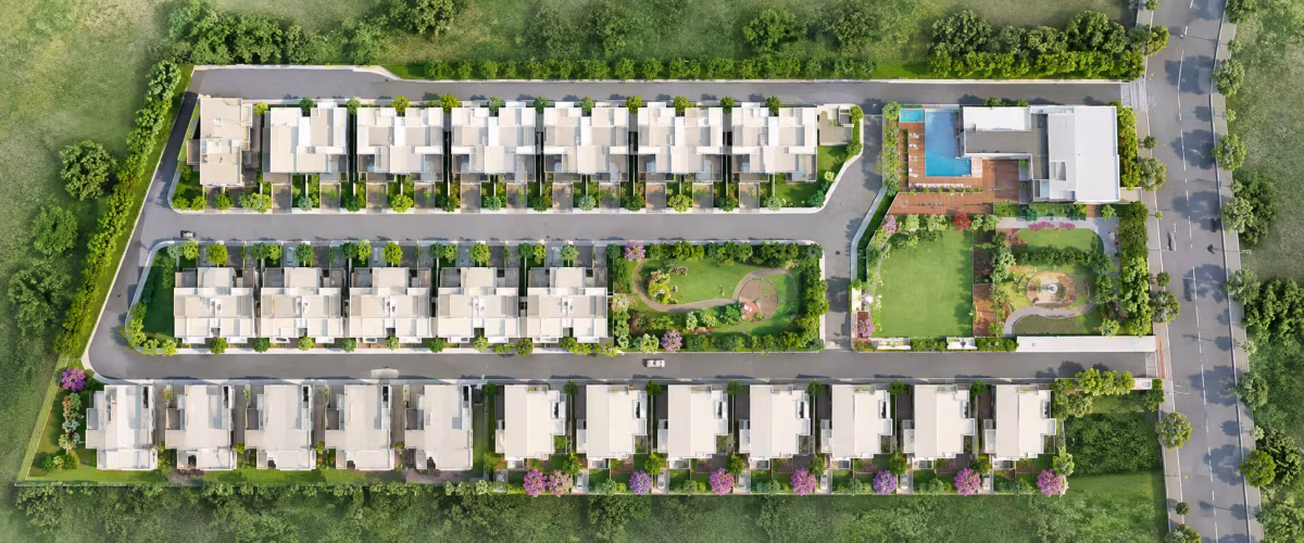 Tata Primanti Villas master plan and tower layout