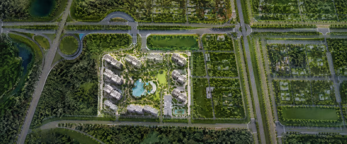 Map showing the location of Krisumi Waterfall Residences in Dwarka Expressway, Gurgaon