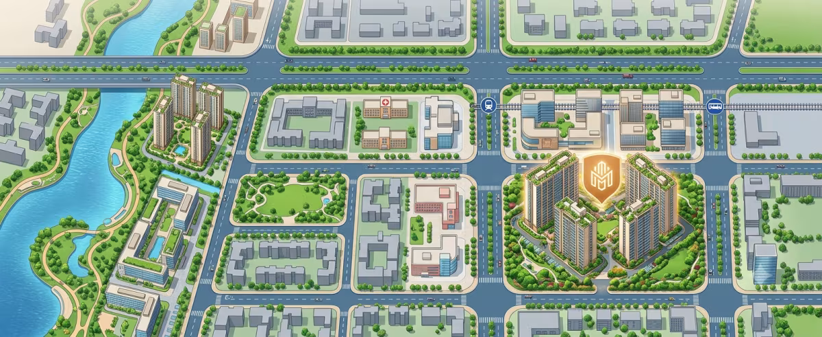 Map showing the location of Max Estate 361 in Dwarka Expressway, Gurgaon